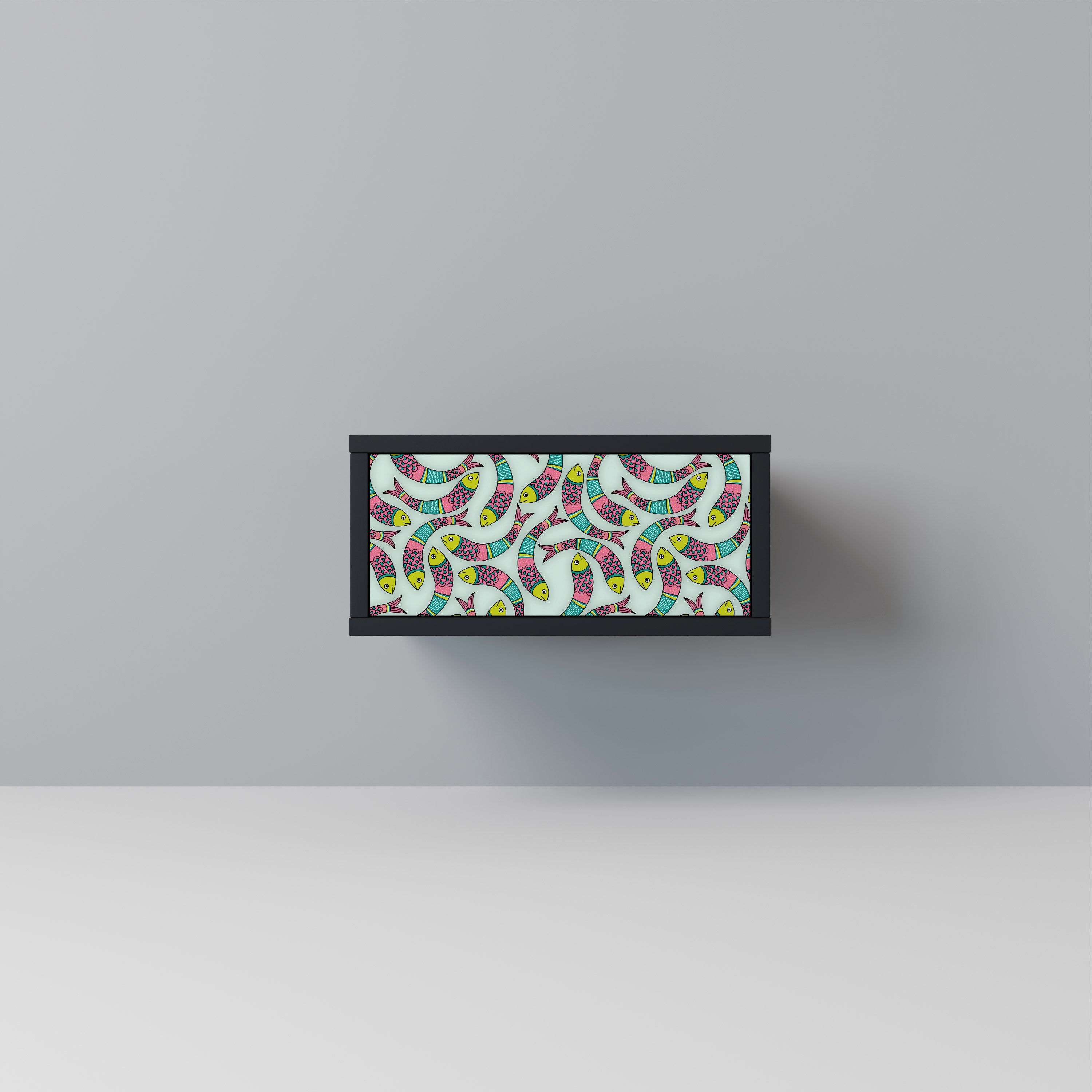 INDIAN FISH Mesa de Cabeceira em Acabamento Preto