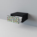 INDIAN FISH Nightstand in Black Finish