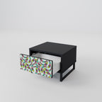 INDIAN FISH Nightstand in Black Finish