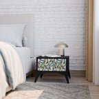 INDIAN FISH Nightstand in Black Finish