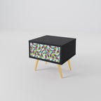 INDIAN FISH Nightstand in Black Finish
