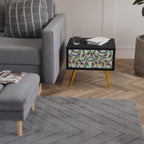 INDIAN FISH Nightstand in Black Finish