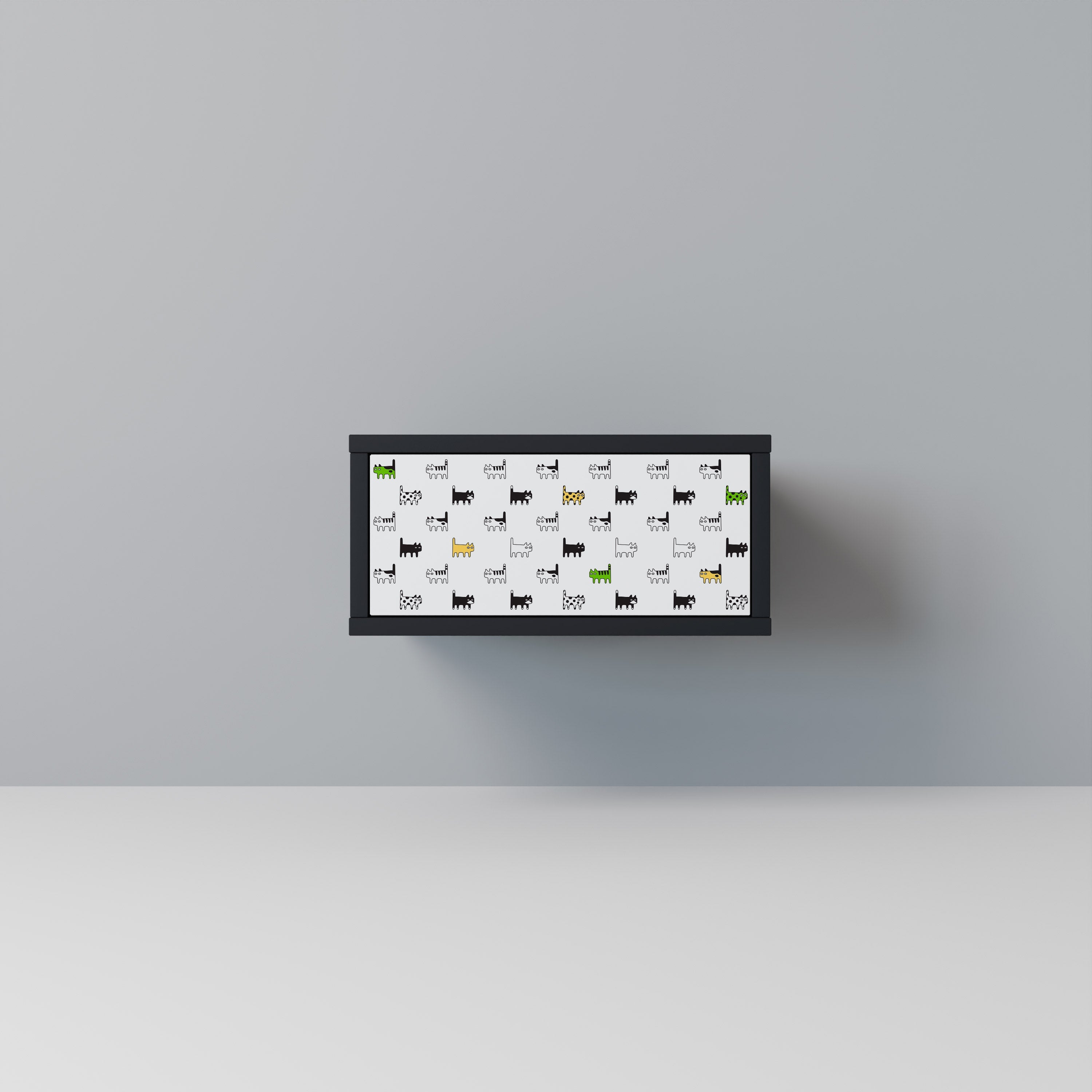 CATS COMPILATION Mesa de Cabeceira em Acabamento Preto