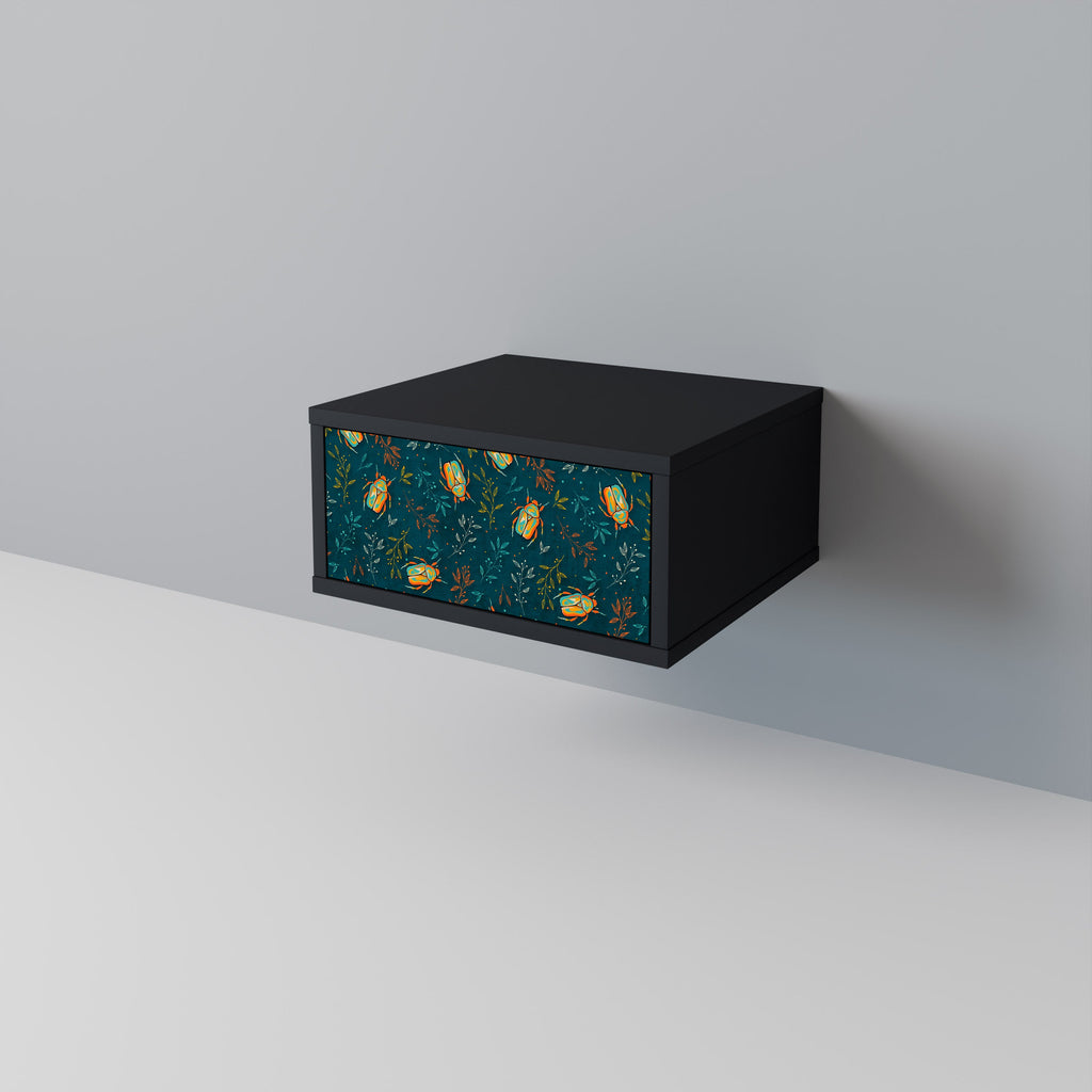 AUTUMN INSECTS Mesa de Cabeceira em Acabamento Preto