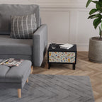 COLORFUL INSECTS Mesa de Cabeceira em Acabamento Preto