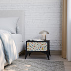 COLORFUL INSECTS Mesa de Cabeceira em Acabamento Preto