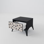 HAPPY HENS Nightstand in Black Finish
