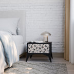 HAPPY HENS Nightstand in Black Finish