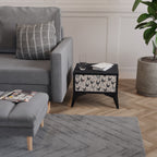 HAPPY HENS Nightstand in Black Finish