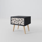 HAPPY HENS Nightstand in Black Finish