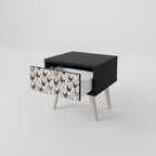 HAPPY HENS Nightstand in Black Finish