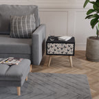 HAPPY HENS Nightstand in Black Finish