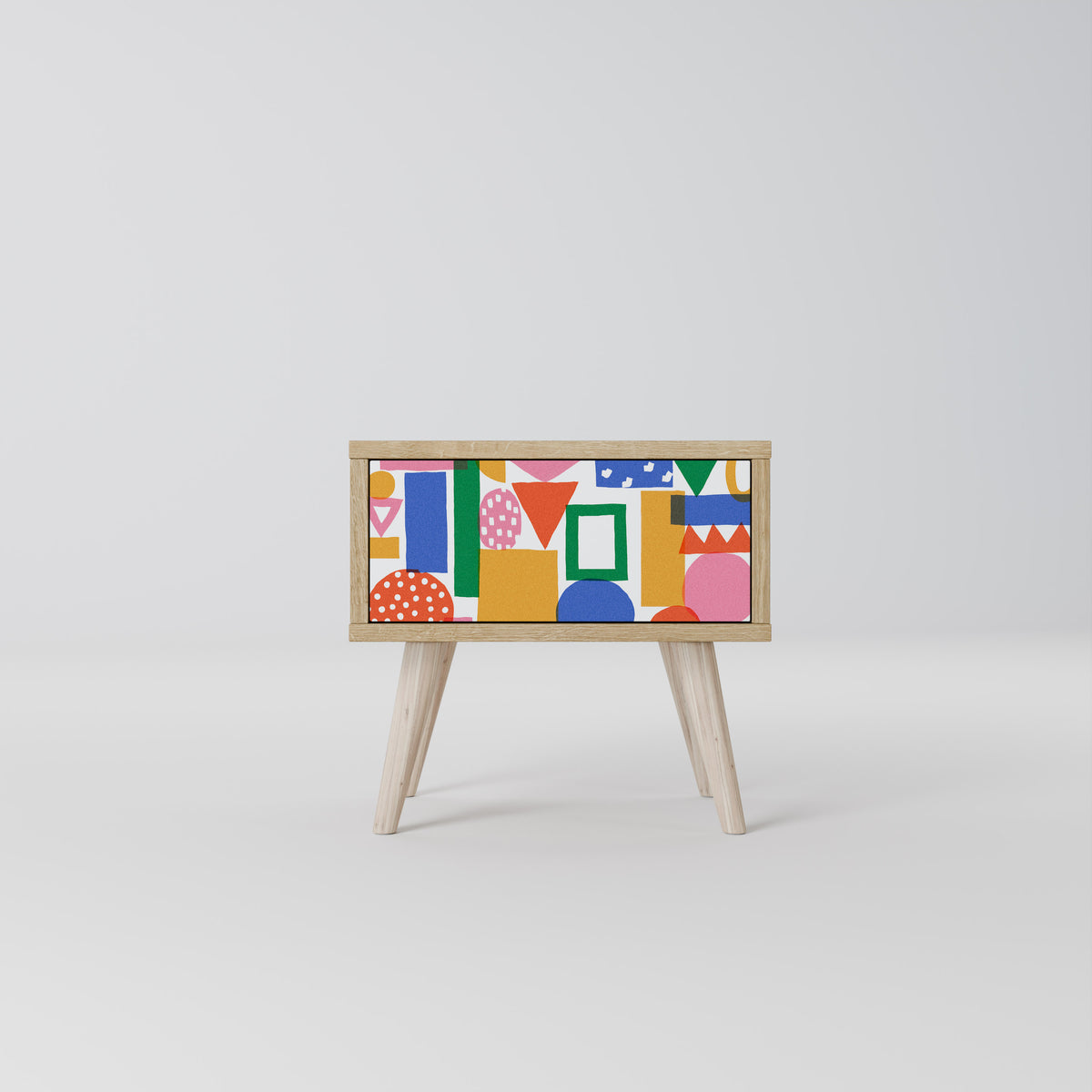 GEOMETRIC GLIMMER Mesa de Cabeceira com Gaveta