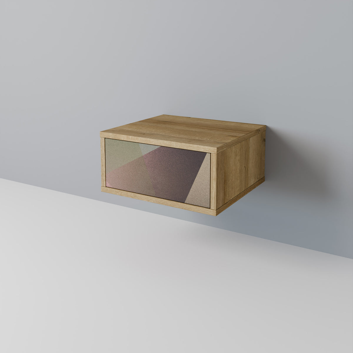 BEIGE GEOMETRY Mesa de Cabeceira com Gaveta
