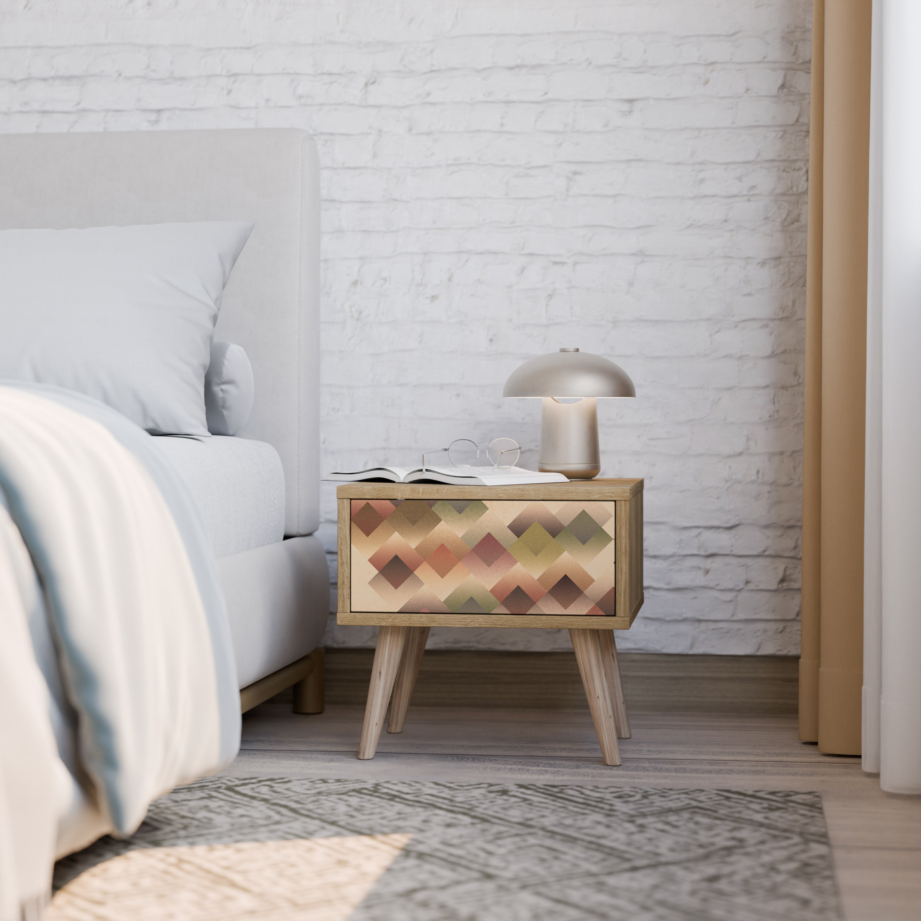 GEOMETRIC FUSION Mesa de Cabeceira com Gaveta