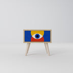 GEOMETRIC EYES Mesa de Cabeceira com Gaveta
