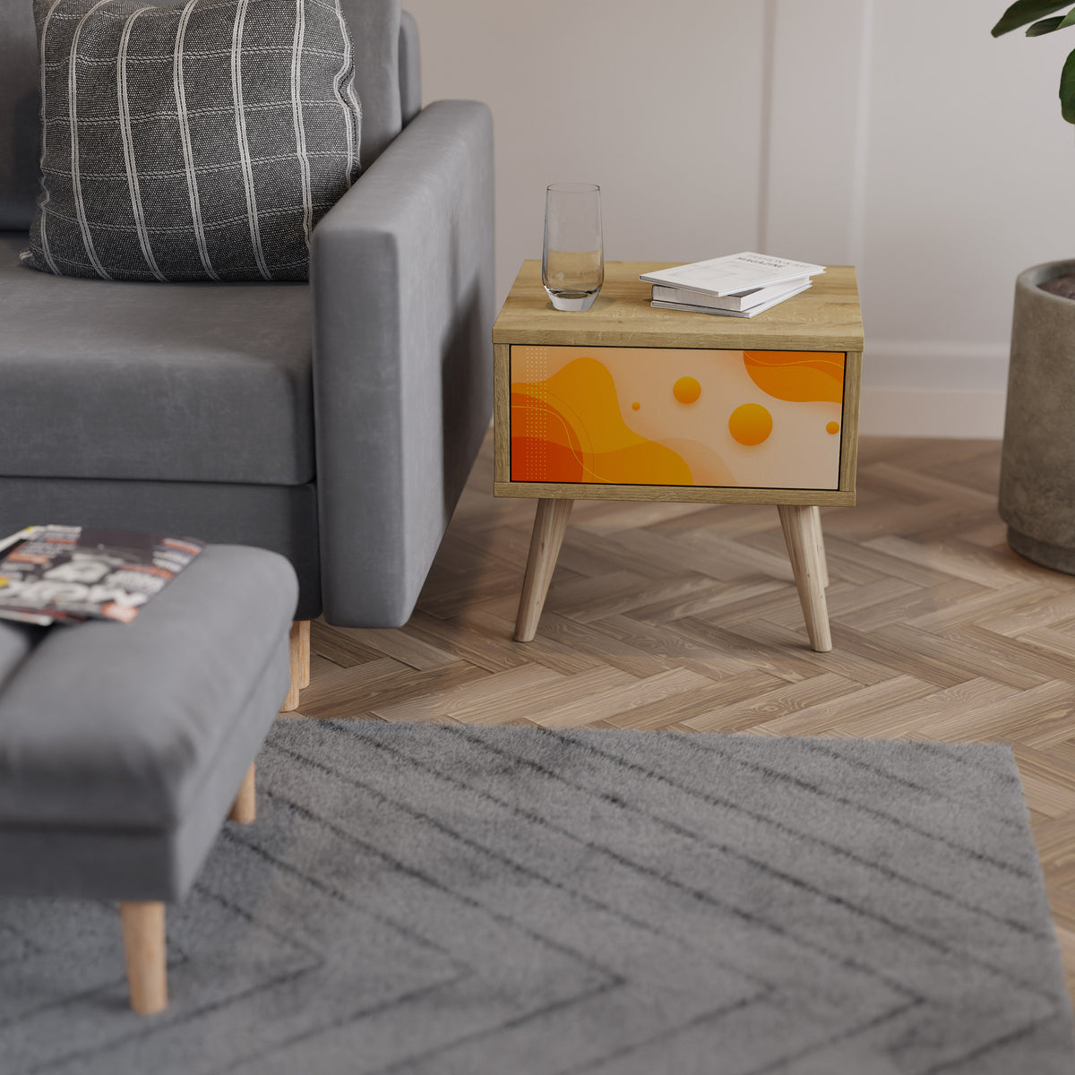 ORANGE ARRANGEMENT Nightstand