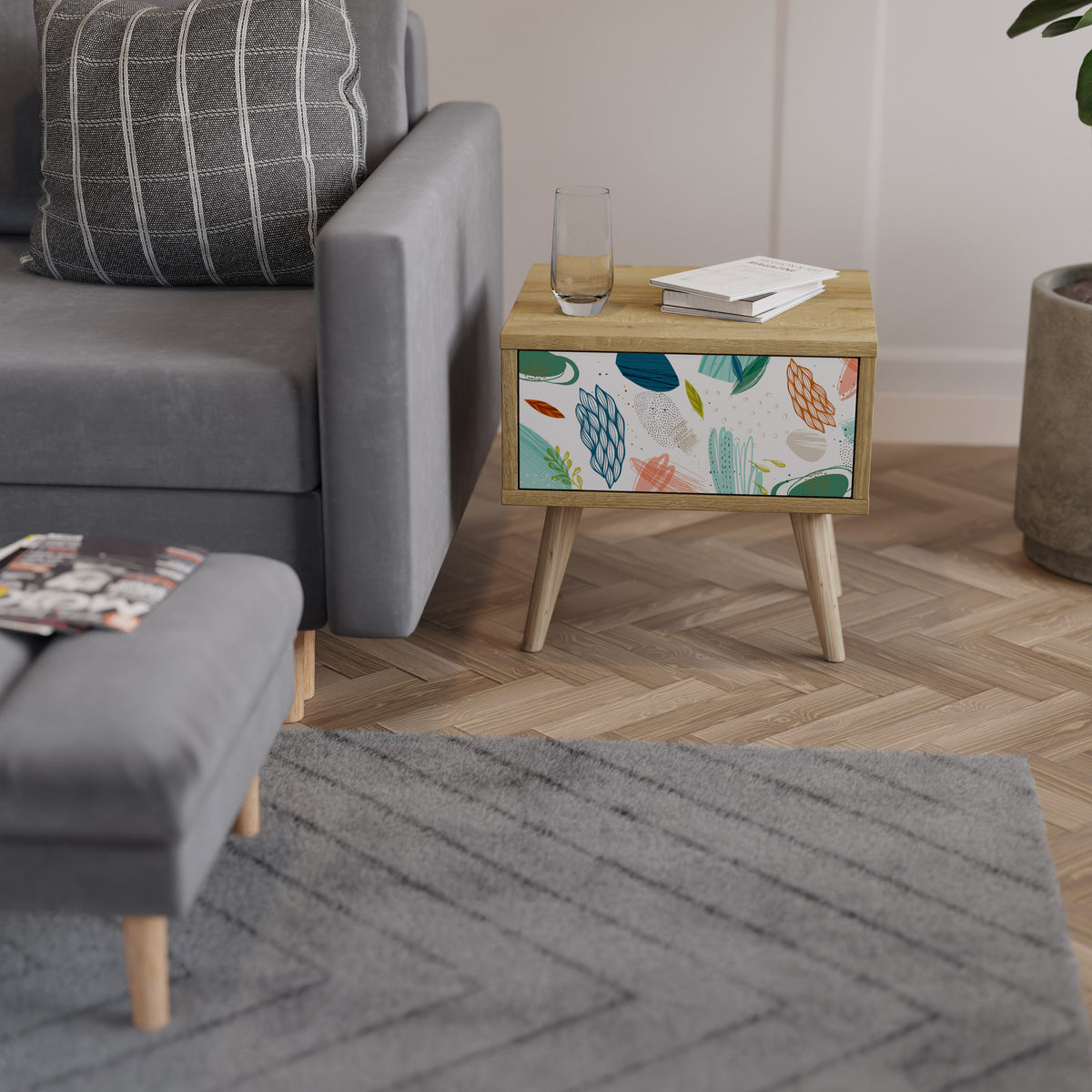 BOTANICAL HURRICANE Nightstand