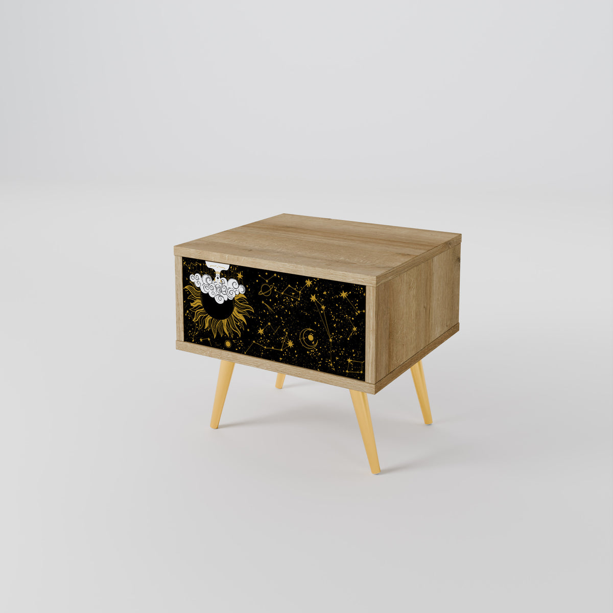STELLAR CONSTELLATIONS Mesa de Cabeceira com Gaveta