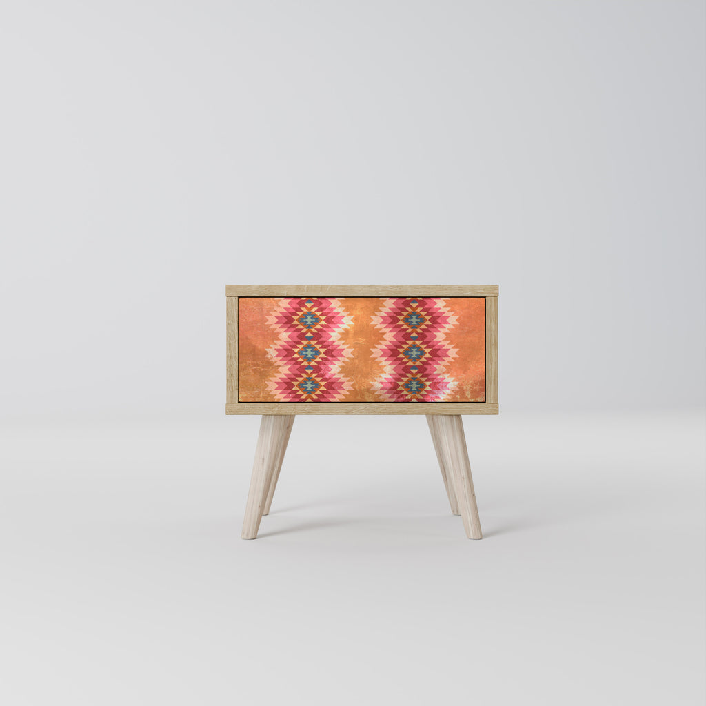 INDIAN FOLK Mesa de Cabeceira com Gaveta