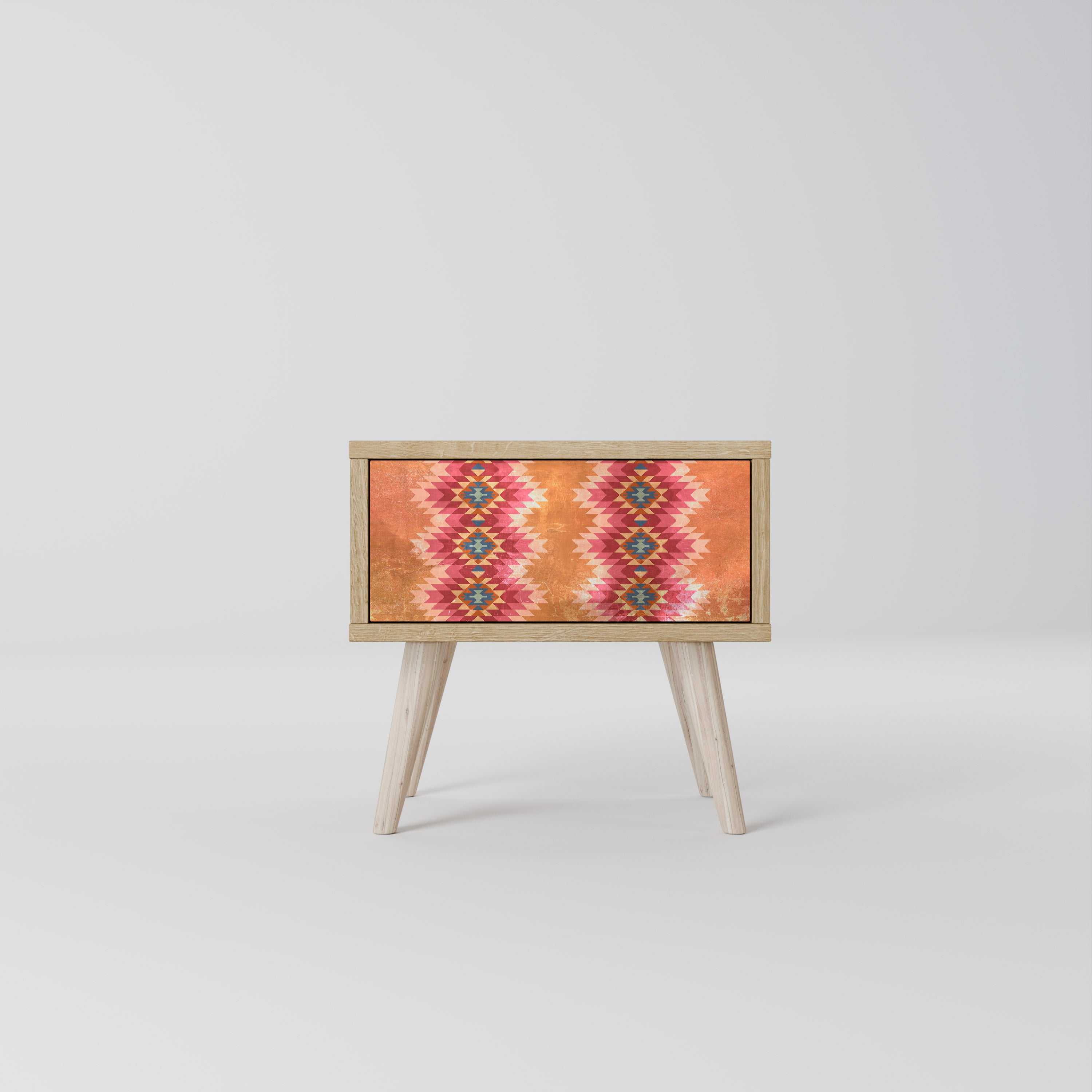 INDIAN FOLK Mesa de Cabeceira com Gaveta