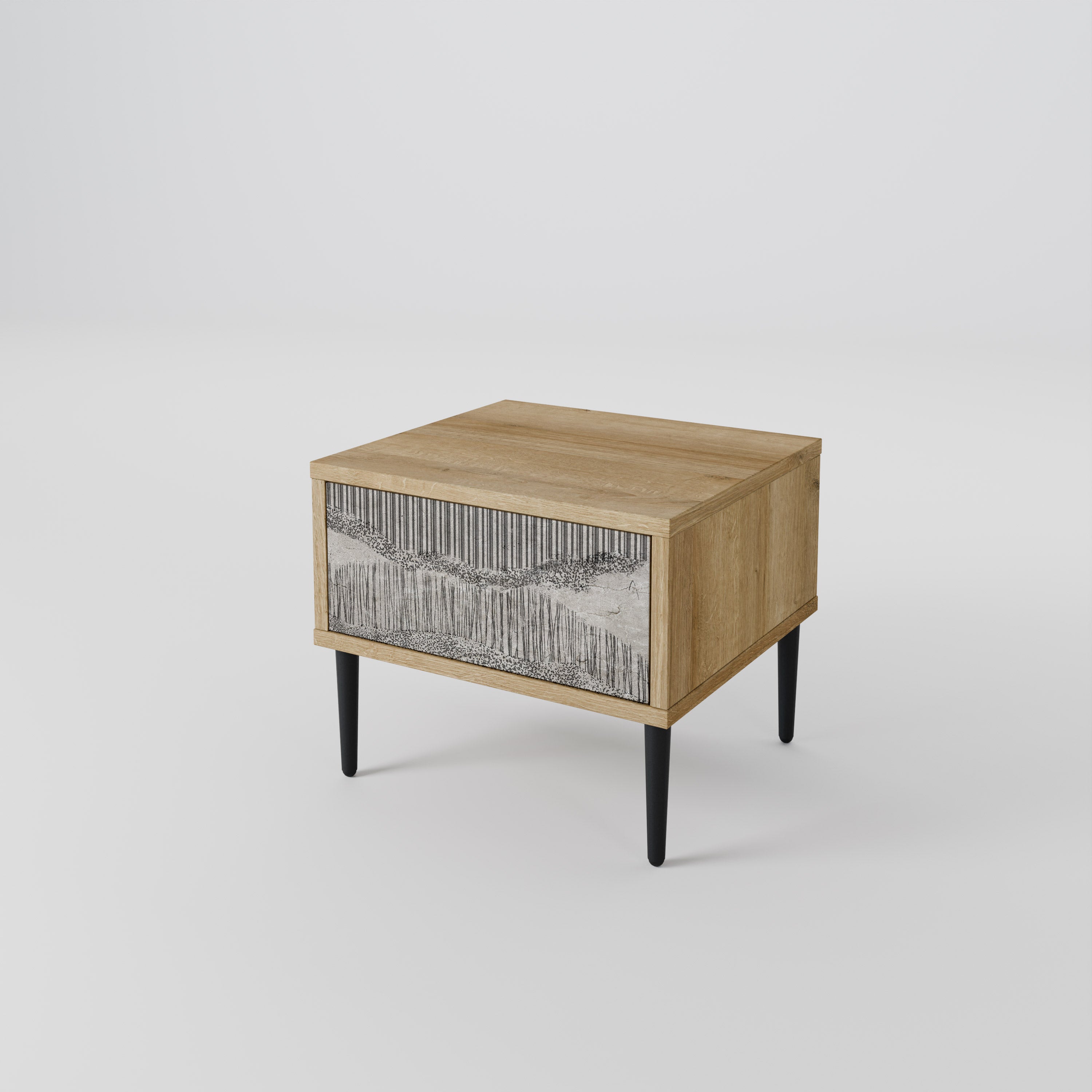 GRAIN LINES Mesa de Cabeceira com Gaveta