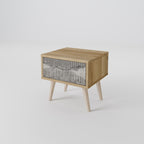 GRAIN LINES Mesa de Cabeceira com Gaveta