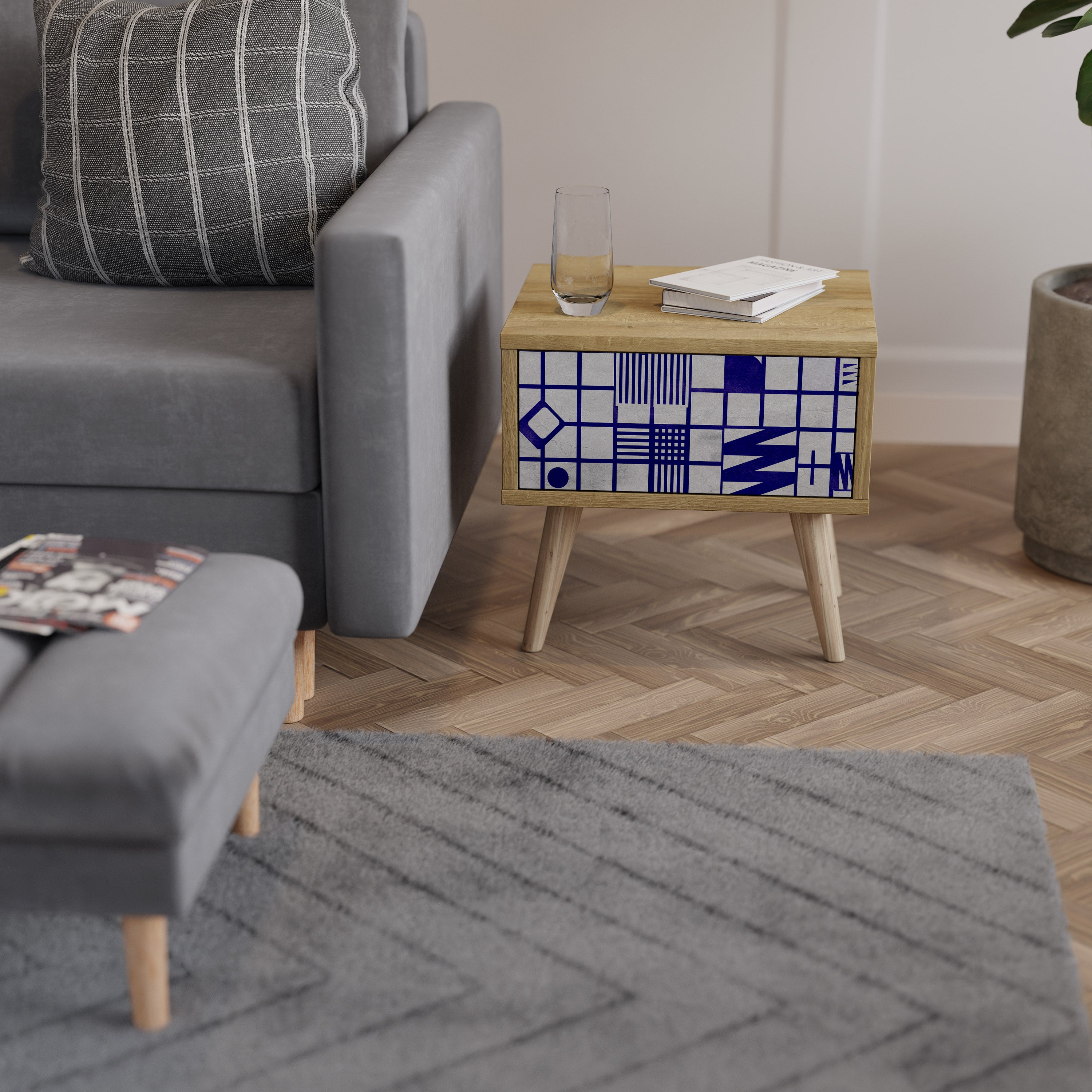 THE RIGHT PLACES Mesa de Cabeceira com Gaveta