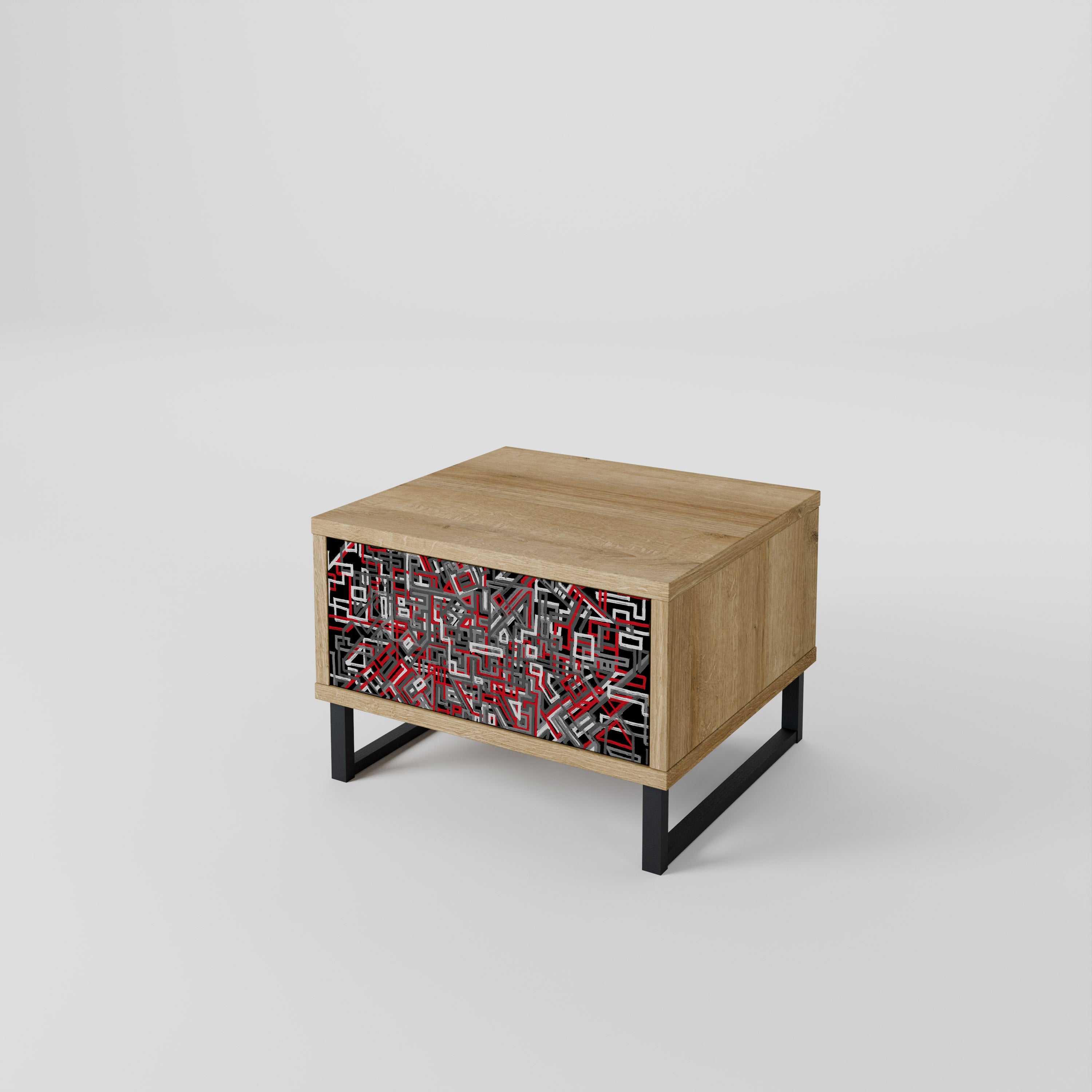 BROKEN LINES Mesa de Cabeceira com Gaveta