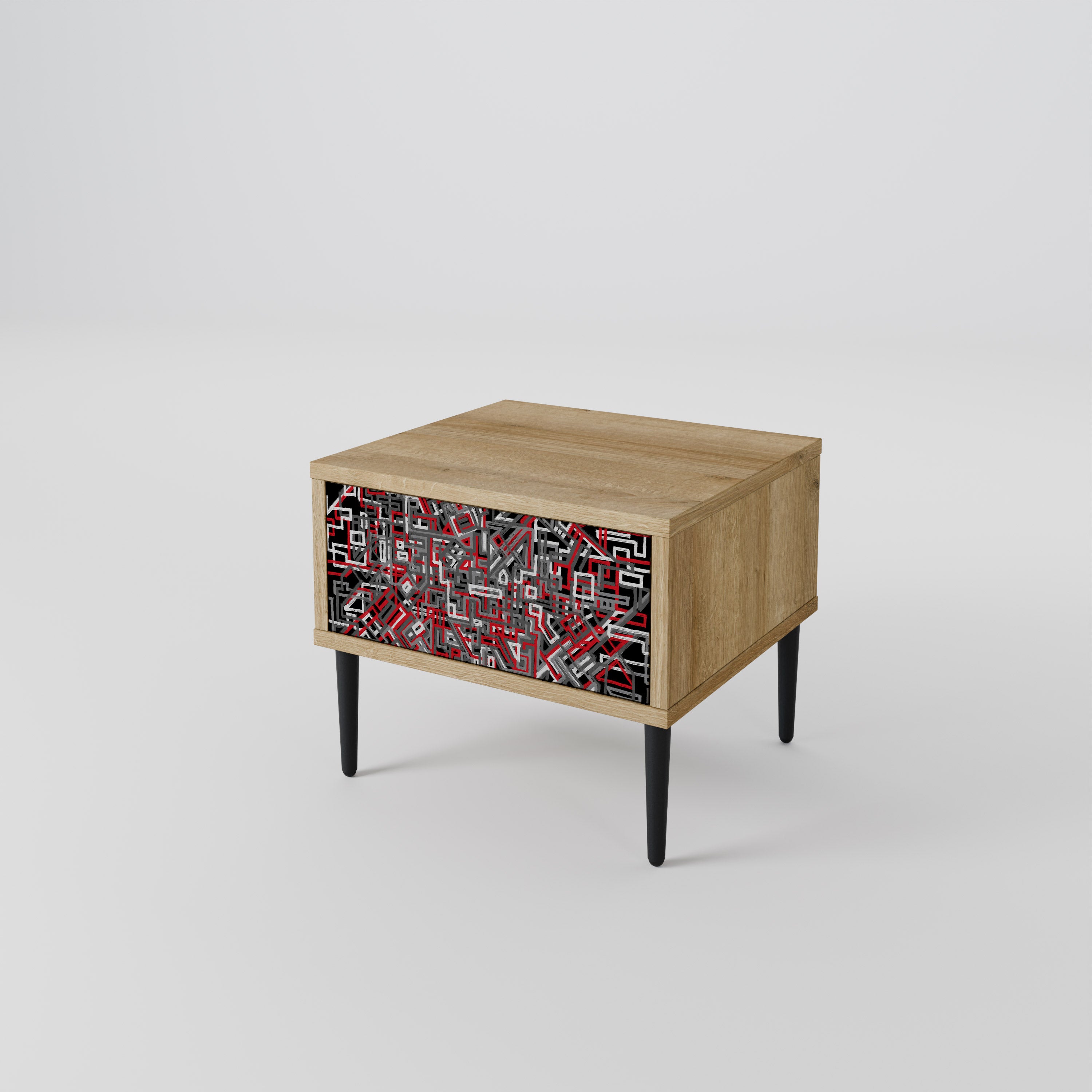 BROKEN LINES Mesa de Cabeceira com Gaveta