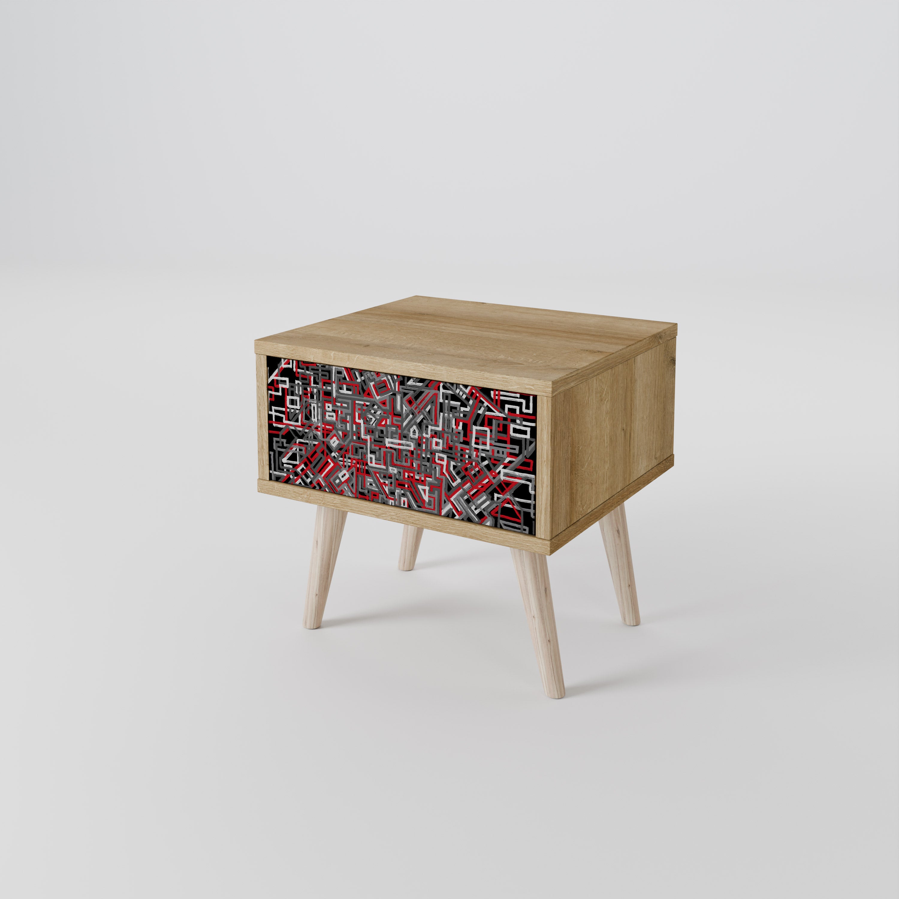 BROKEN LINES Mesa de Cabeceira com Gaveta