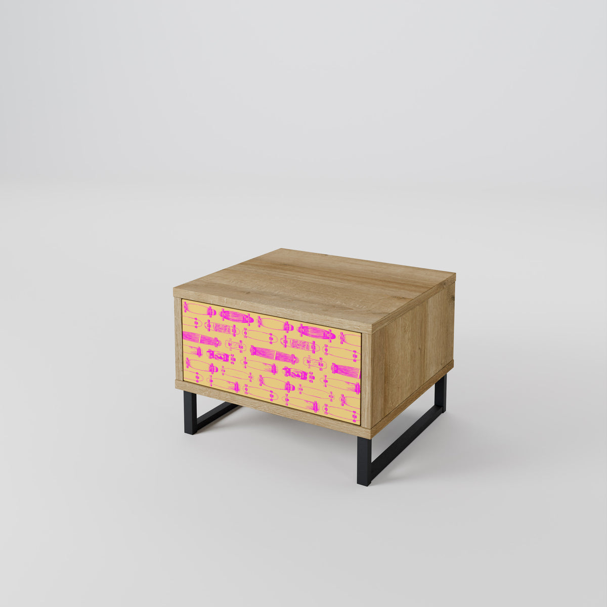 SKATEBOARD ARTISTRY Mesa de Cabeceira com Gaveta