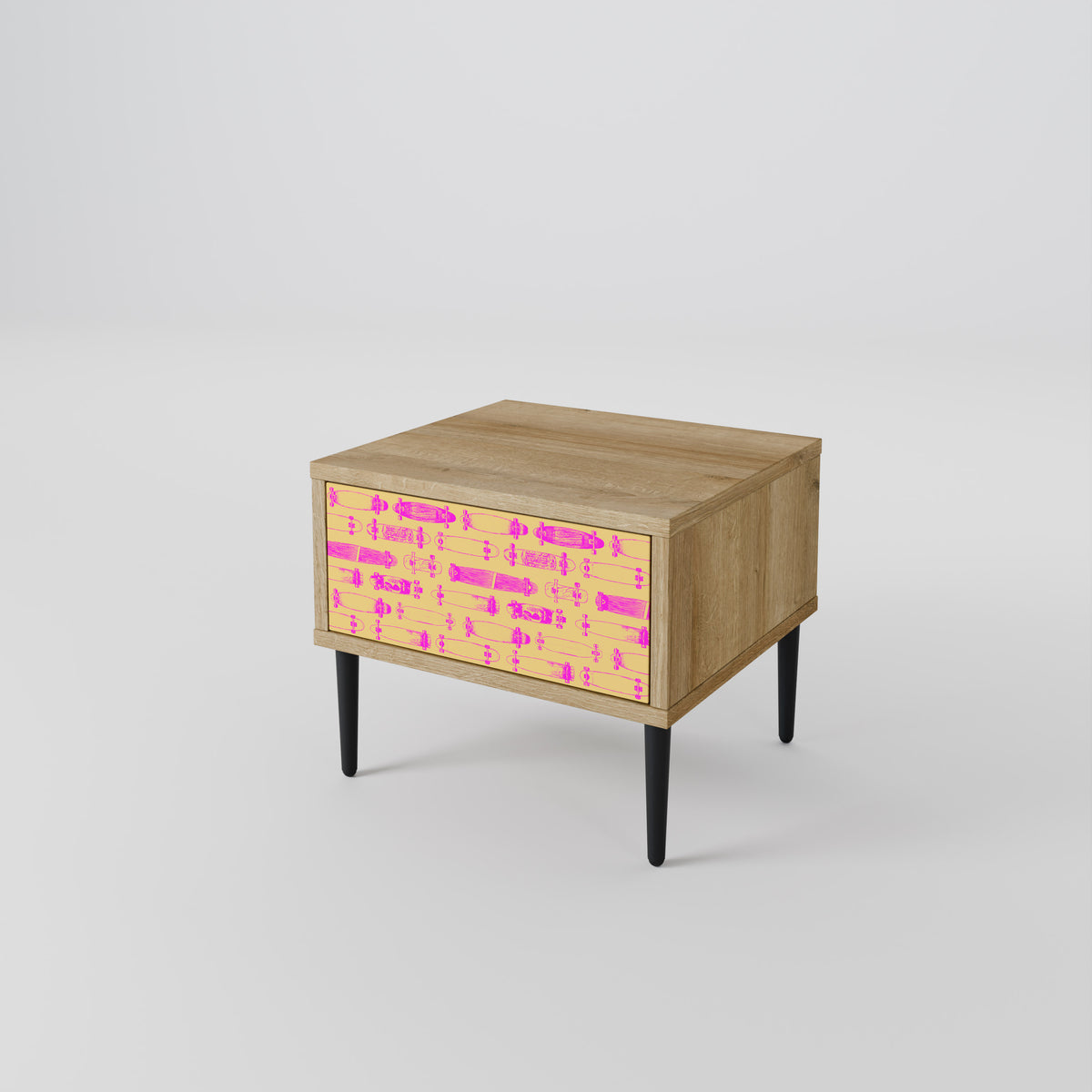 SKATEBOARD ARTISTRY Mesa de Cabeceira com Gaveta