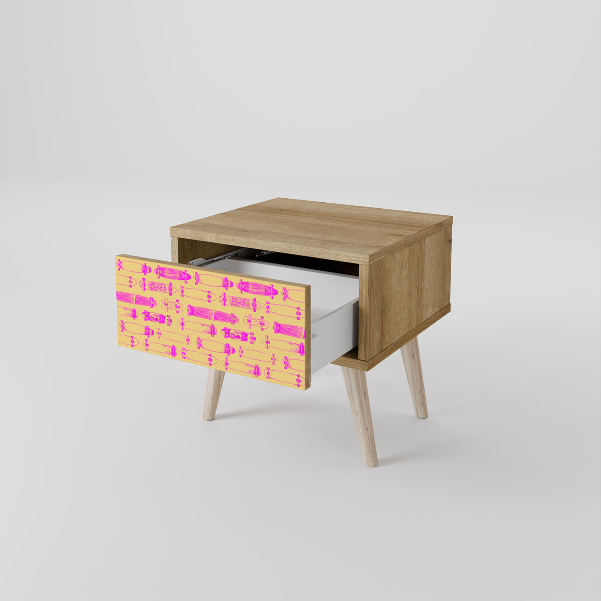 SKATEBOARD ARTISTRY Mesa de Cabeceira com Gaveta