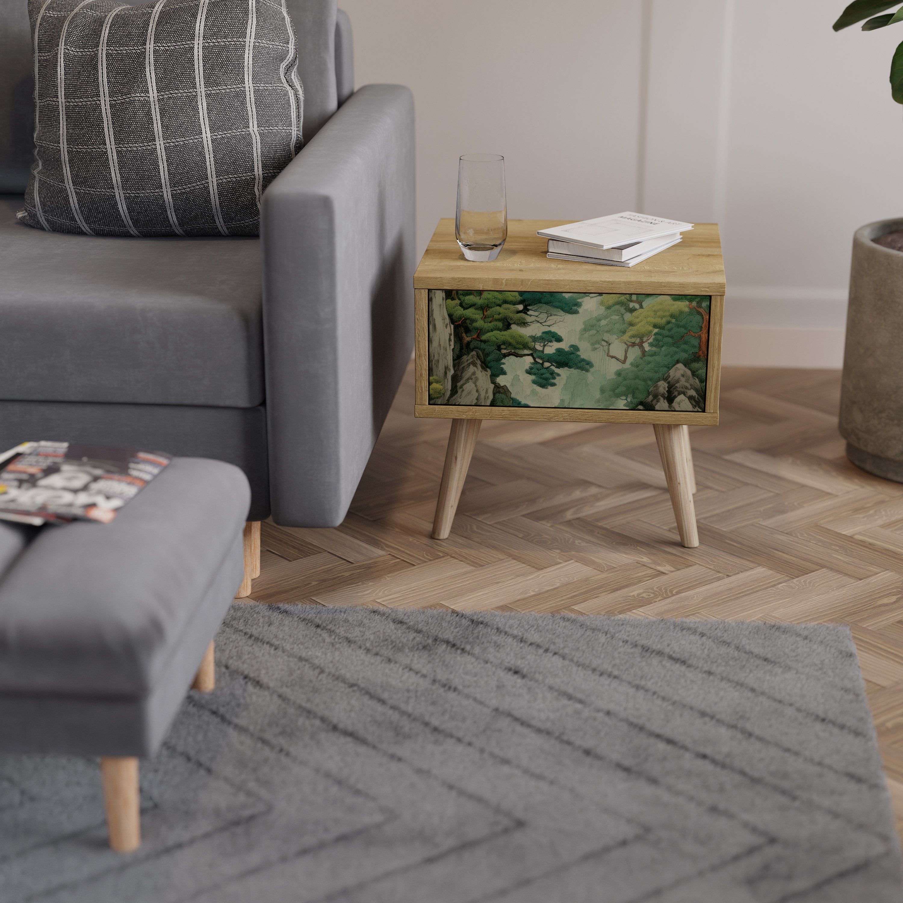 VERDURE ABYSS Mesa de Cabeceira com Gaveta