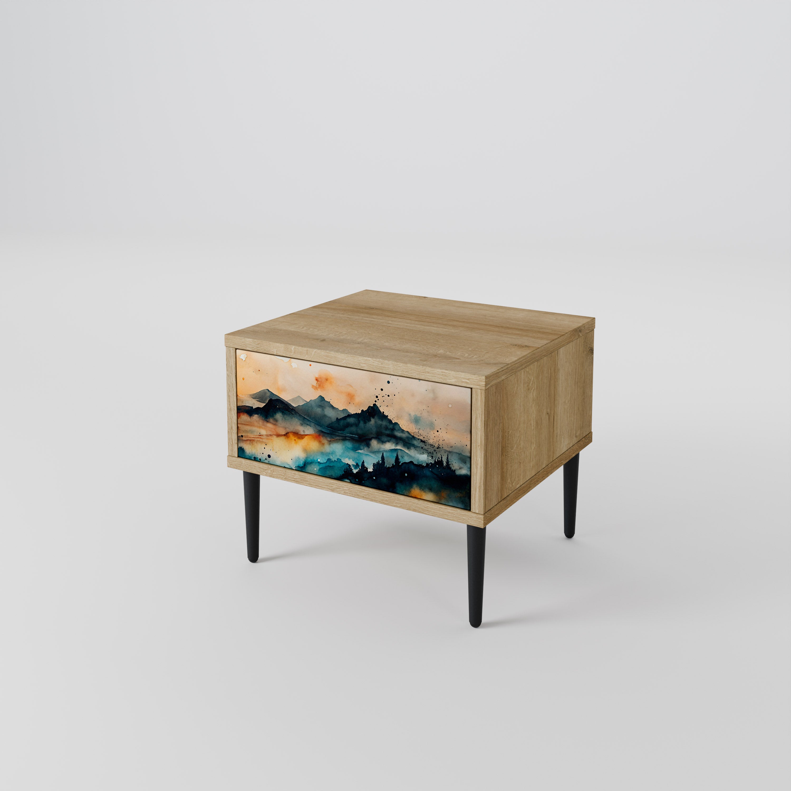 OMINOUS MOUNTAINS Mesa de Cabeceira com Gaveta