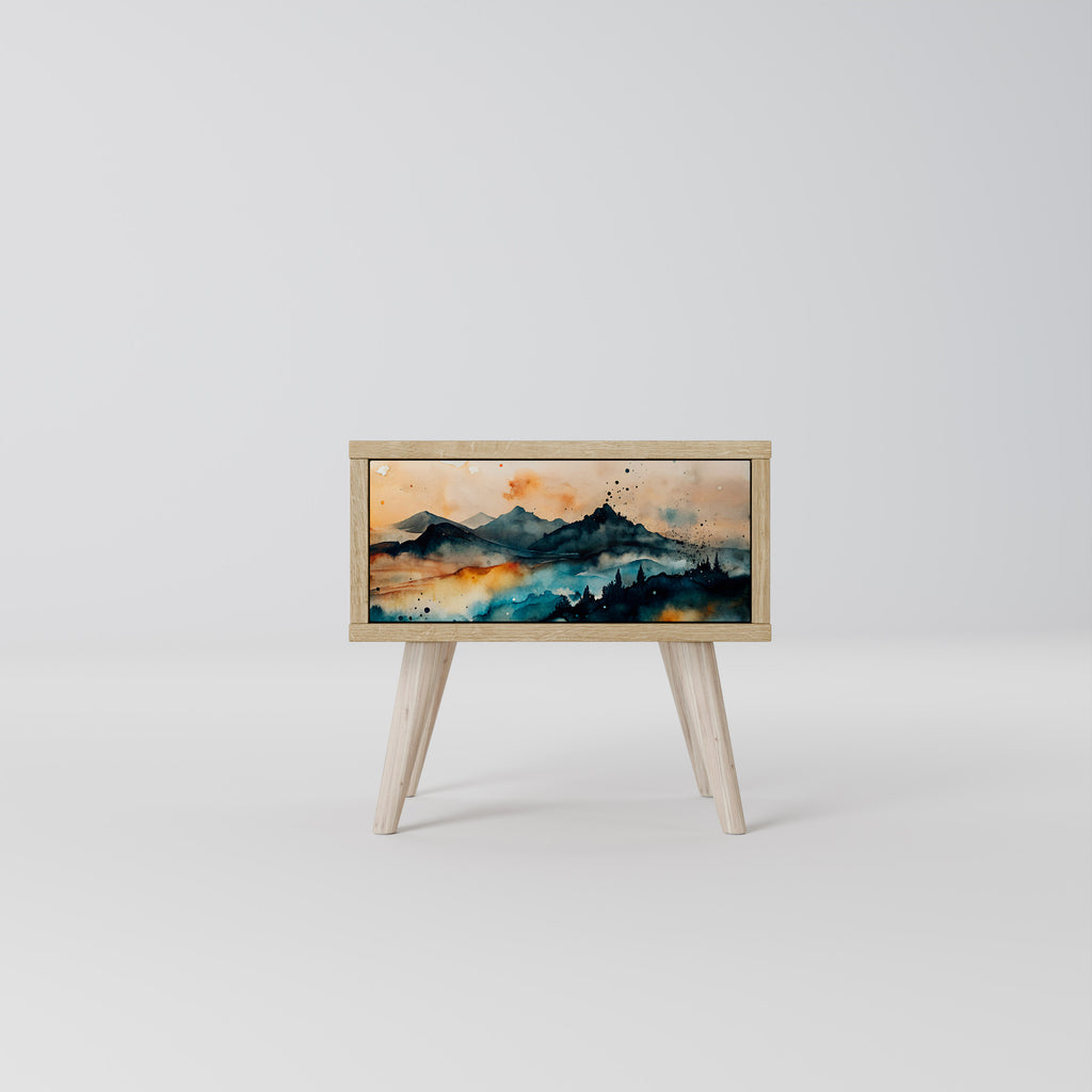 OMINOUS MOUNTAINS Mesa de Cabeceira com Gaveta