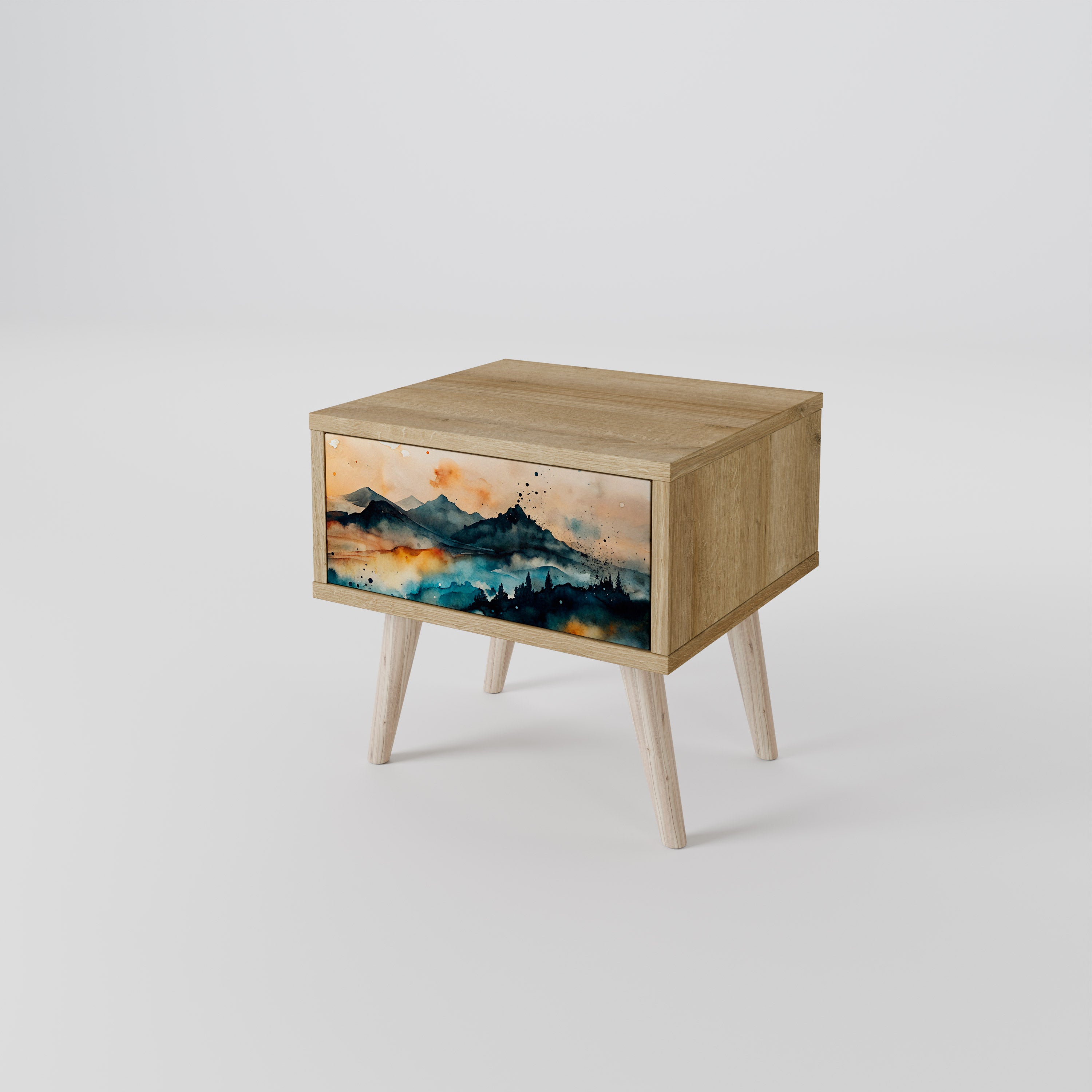 OMINOUS MOUNTAINS Mesa de Cabeceira com Gaveta