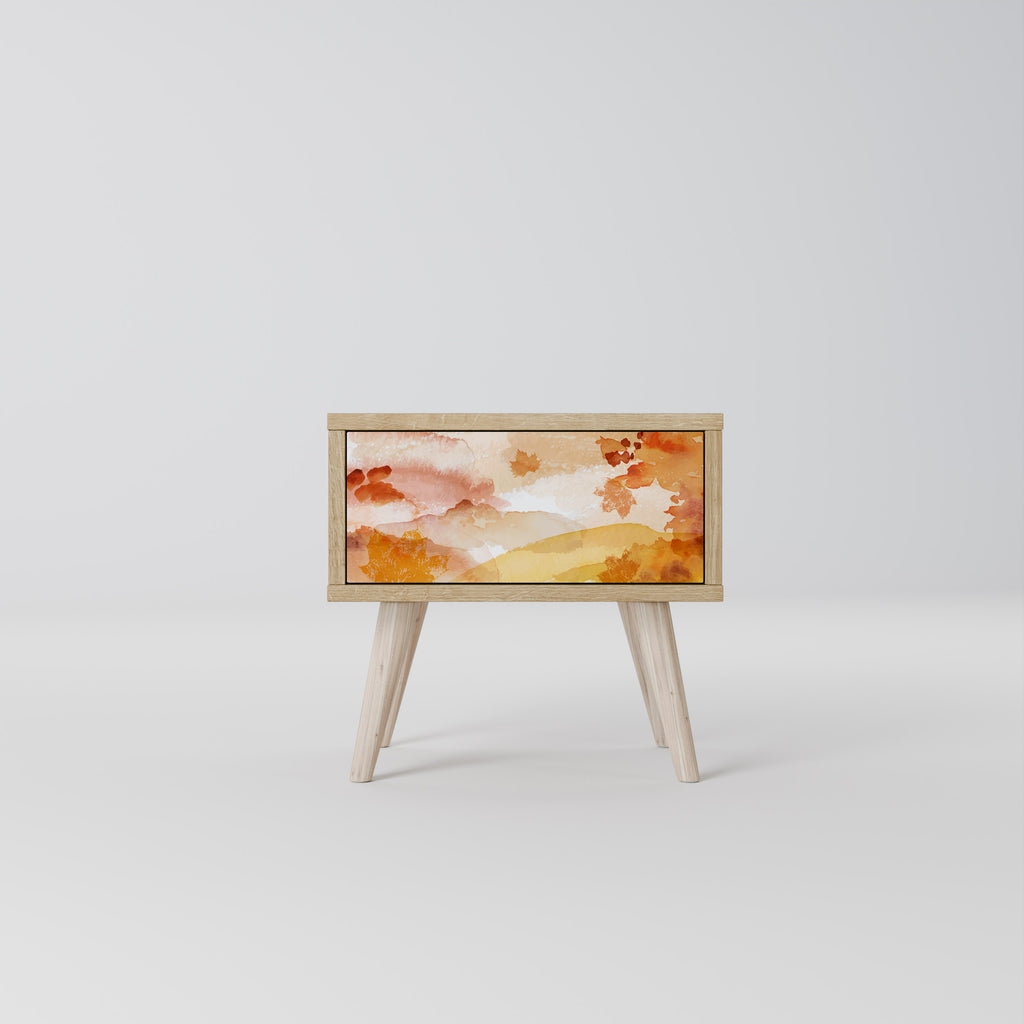 TRACES OF AUTUMN Mesa de Cabeceira com Gaveta