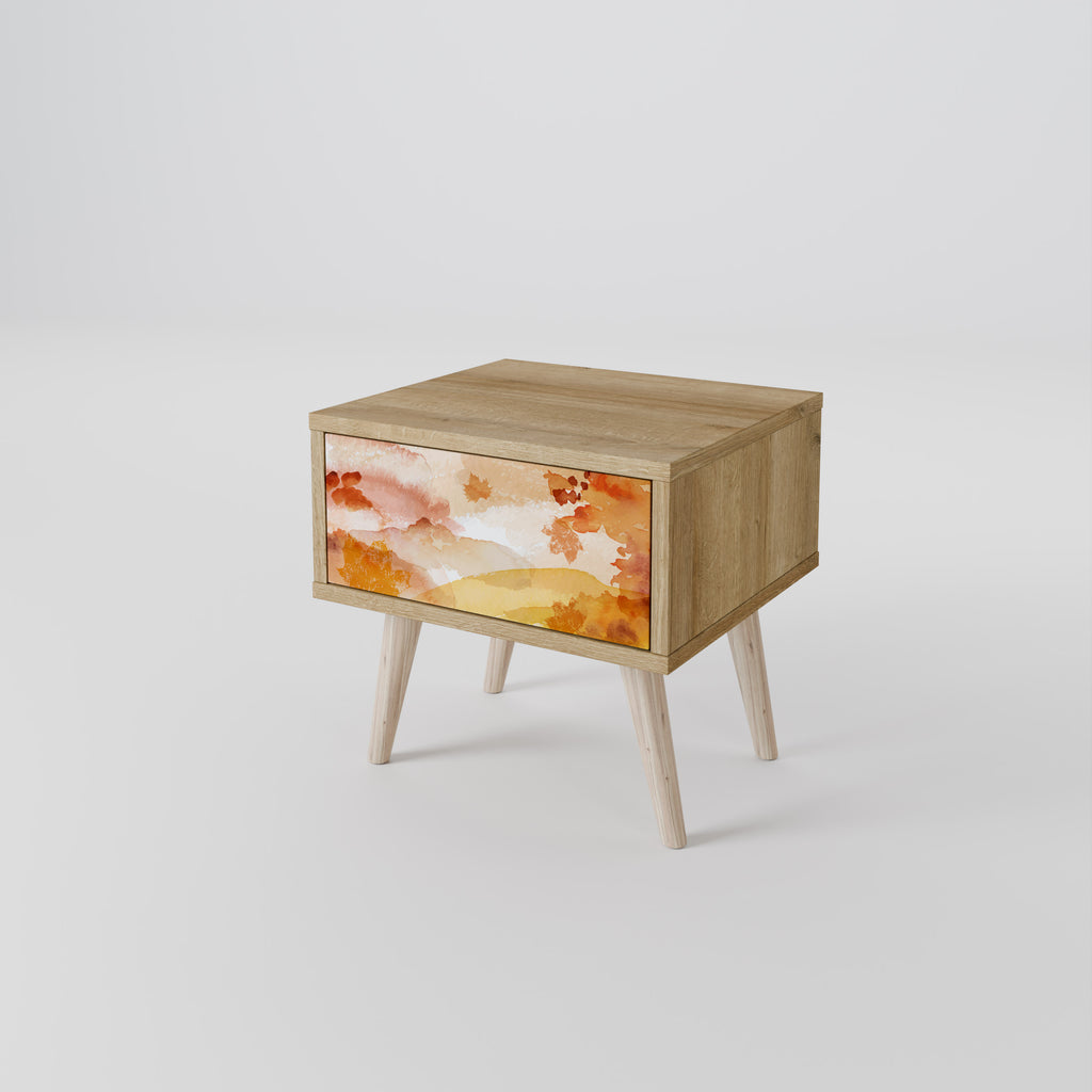 TRACES OF AUTUMN Mesa de Cabeceira com Gaveta