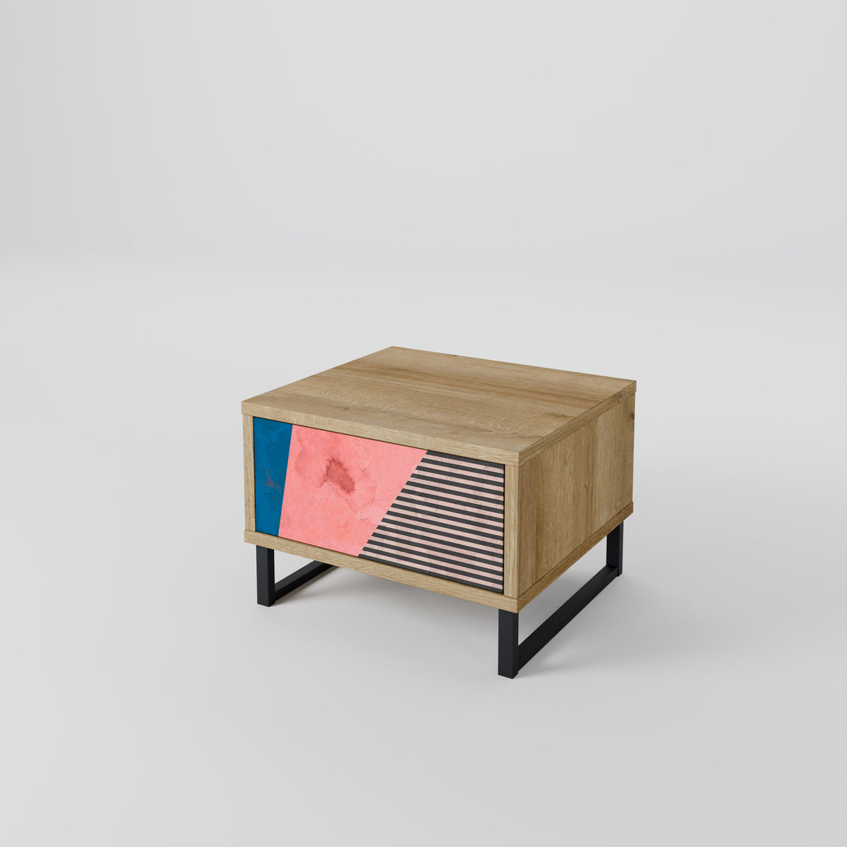 GLAMOROUS STRIPE Mesa de Cabeceira com Gaveta