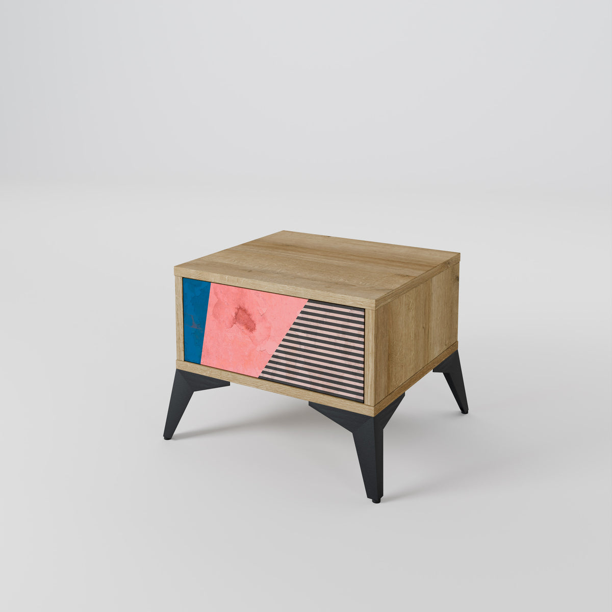GLAMOROUS STRIPE Mesa de Cabeceira com Gaveta