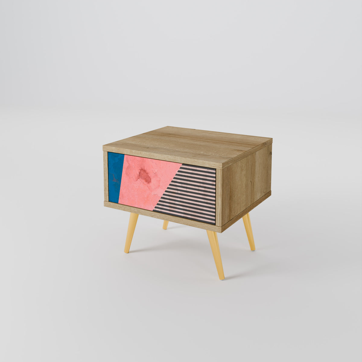GLAMOROUS STRIPE Mesa de Cabeceira com Gaveta