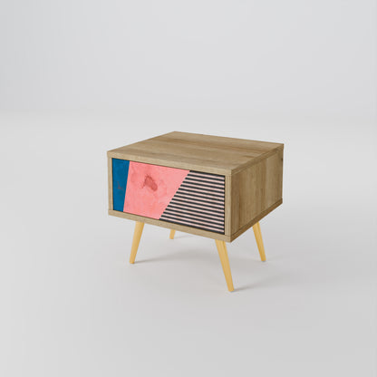GLAMOROUS STRIPE Mesa de Cabeceira com Gaveta