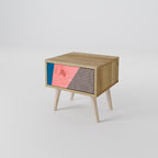 GLAMOROUS STRIPE Mesa de Cabeceira com Gaveta