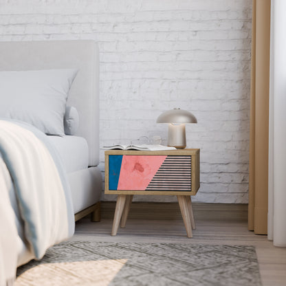 GLAMOROUS STRIPE Mesa de Cabeceira com Gaveta