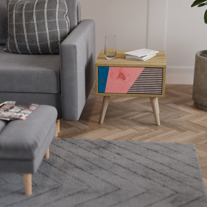 GLAMOROUS STRIPE Mesa de Cabeceira com Gaveta