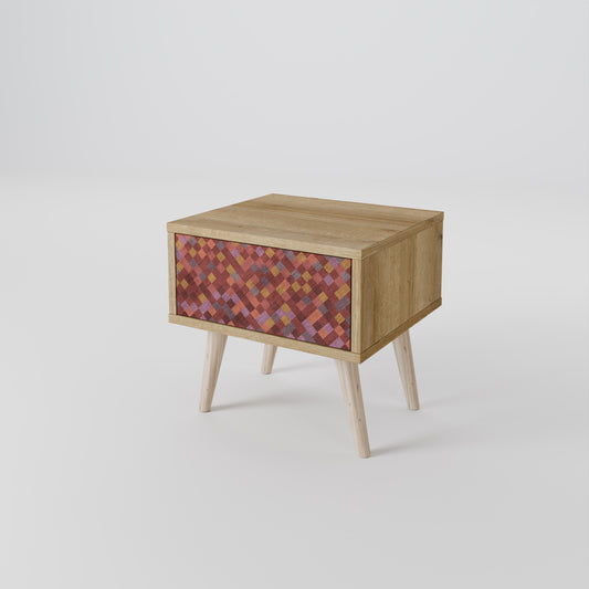 PAINTED SQUARES Nightstand