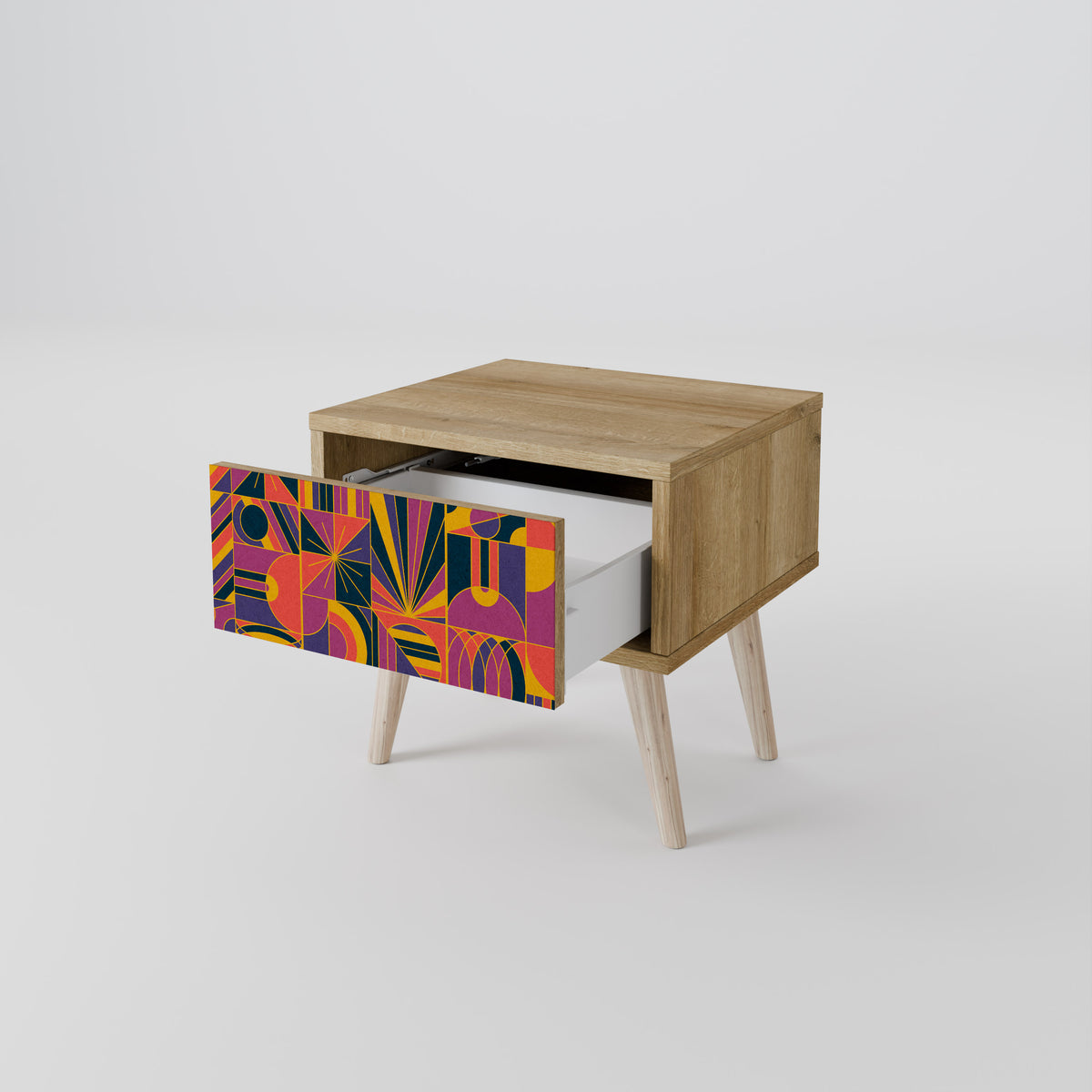 ELECTRIC PATTERNS Mesa de Cabeceira com Gaveta