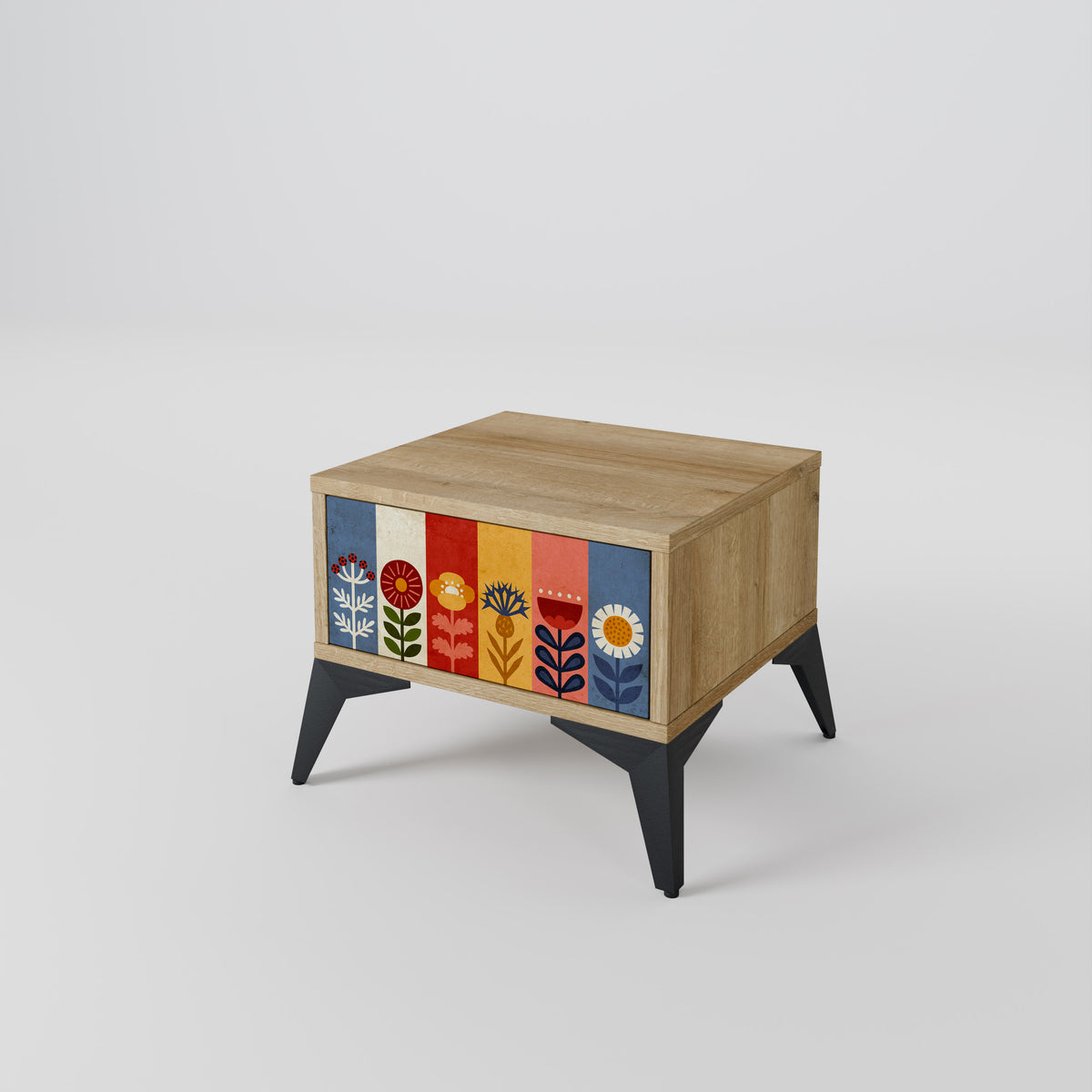 SCANDIC FLOWERET Mesa de Cabeceira com Gaveta